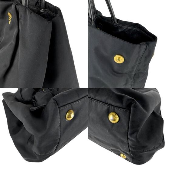 Prada PRADA Handbag Nylon/Leather Black Gold Women's z8012 - Picture 4 of 5